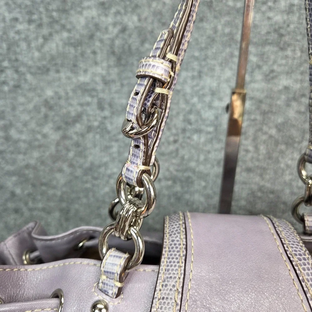 Vintage Coach Mini Legacy Drawstring East West Hobo Bag Y2k RARE 13204 Purple